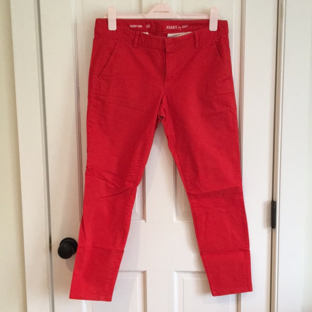 EUC Gap red brushed twill pants